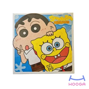 تابلو نقاشی الماسی 30×30 طرح باب اسفنجی