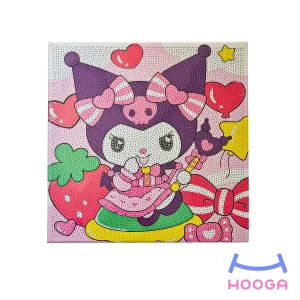 تابلو نقاشی الماسی 30×30 طرح کرومی و توت فرنگی