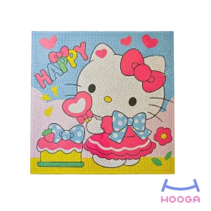 تابلو نقاشی الماسی 30×30 طرح کیتی صورتی