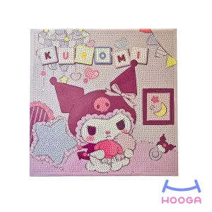 تابلو نقاشی الماسی 30×30 طرح کرومی بنفش